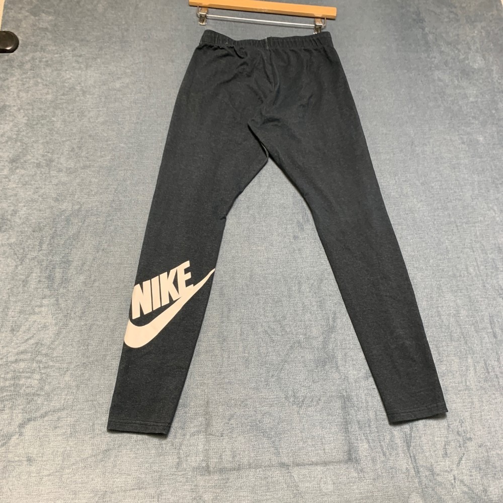 Nike Just Do It Pants Womens Medium Black Swoosh Logo Athletic Workout Yoga